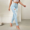 women high waist skinny jeans ladies destroyed hole jeans pencil pants women skinny denim jeans customer - Image 2