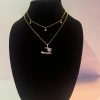 Anacaona Crystal tow chain with Ayiti map pendant for Women Hypoallergenic Chain Stainless Steel 14k Gold Plated 16-inch first close to the neck 22inch second Guaranteed never getting dark classic Jewelry piece. - Image 6