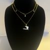 Anacaona Crystal tow chain with Ayiti map pendant for Women Hypoallergenic Chain Stainless Steel 14k Gold Plated 16-inch first close to the neck 22inch second Guaranteed never getting dark classic Jewelry piece. - Image 7
