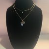Lela crystal, tow chain with African map pendant for Women Hypoallergenic Chain Stainless Steel 14k Gold Plated 16-inch first close to the neck 22inch second Guaranteed never getting dark classic Jewelry piec - Image 8